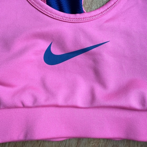 Nike Dri Fit Pink & Blue Color Block Sports Bra girls sz: Med - Picture 2 of 7